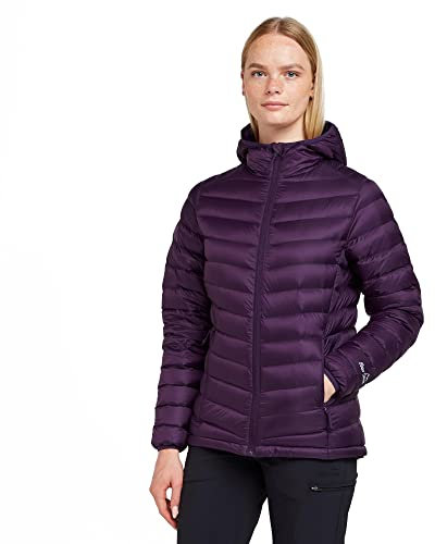 Peter Storm Women’s Loch Down Jacket with Hood, Ripstop Fabric & 90/10 650 Fill Power Down, Water Repellent (UK, Numeric, 20, Regular, Regular, Purple)