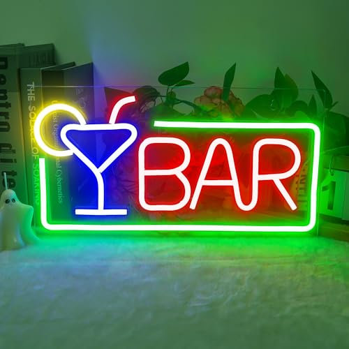 BringLuck2U Enseigne Lumineuse, Neon LED de Bar USB Plug-and-Play, Lampe Néon de Bar pour Bars, Fêtes, Neon Deco, Enseigne Lumineuse de Décoration de Bar, Décoration murale