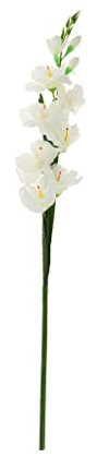 Tiuimk Artificial Gladiolus Flower Stem - White Simulated Orchid Arrangement for Home Decor and Weddings - Approx. 80cm