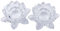 Aixita Teelichthalter aus Kristall, Lotusblüte, 2er-Set, klares Glas, Kerzenhalter, Stumpenkerzenhalter für Tischdekoration, Heimdekoration, Party, Hochzeit, Abendessen