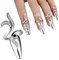 FOMIYES 1 Stück Nagelringabdeckung Für Frauen Fingernagel Charme Fingernagel Glitzerringe Fingernagel Ringe Klaue Nagelspitzenpflaster Fingernagelkappenring Vierteiliges Set