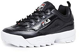 FILA Fila Disruptor Ii Premium Bequeme Sneaker für Damen, Schwarz/Rot/Weiß, 39 EU