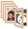 Atildp 4 Stück A4 Bilderrahmen 21x30cm, Bilderrahmen Kinderzeichnungen hölzerner Fotorahmen | Befüllbarer Klapprahmen zur Aufbewahrung & Darstellung von Kunstwerken (Natur, 4 STÜCK)