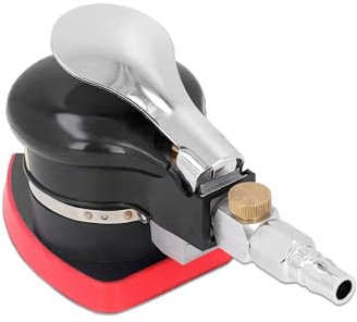 Gugxiom Triangle Pneumatic Sander, 12000rpm Handheld Orbital Sander, Mini Durable Stainless Steel Sander Tool for Wood, Composites, Metal.