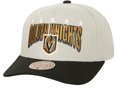 Mitchell & Ness Vegas Golden Knights NHL Boom Text Pro Vintage Snapback Cap Gray - One-Size