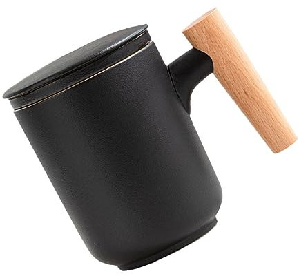 MAGICLULU 1 Juego Taza Colador De Té Infusor De Té Botella De Infusión De Té Vaso De Café De Vidrio Café Exprés Vaso De Espresso Tazón De Cereal Tarde Oficina Cerámica Doble Capa Japón