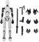 T13 Action Figure,Dummy Action Figures,3D-Druck von Beweglichen Figuren mit Mehreren Gelenken,with 4 Types of Weapons and 3 Types of Hands,Roboter-Actionfigur, Desktop-Dekorationen (Weiß)