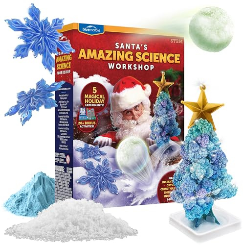 Santa's Christmas Science Workshop STEM Kit with 25 Activities for Kids | 5 Magical Experiments, 20 Bonus Activities, Christmas Science, STEM Learning, Holiday Activities, Kids 8+
