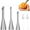 Lot de 3 Douille Patisserie Professionnelle avec 2 Brosses de Nettoyage, Douille à garnir Inox pour Divers Desserts, 3 Tailles(TAILLE:5/6/8mm)