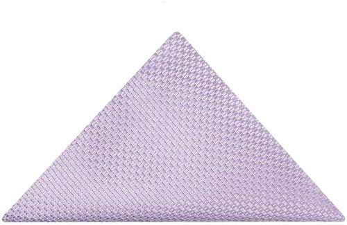 TIES R US Lilac Textured Pocket Square | Lilac Plain Pocket Square for men; handmade, in polyester.