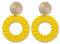 KBRPEY Ohrringe Damen Mädchen Boheme Style Geometrische Ohrringe Bunt Hängend Metal Vintage Modeschmuck Geschenke Zubehör (Gelb)
