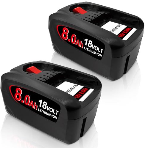 2 Stück 18V 8.0Ah akku für Bosch akku 18V Kompatibel mit PBA PSB PSR, Ersatzakku für Bosch Haus und Garten Werkzeuge