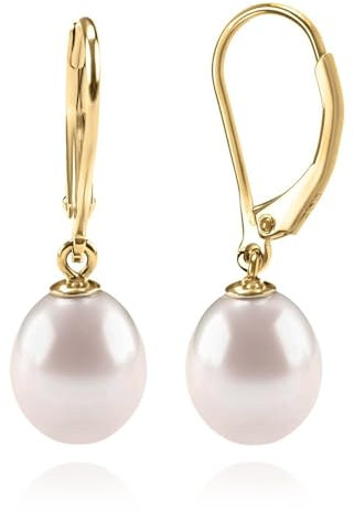 TTPSRY Ohrringe Damen Perlen Hängend Tropfen Elegant Statement Quaste Ohrringe 14K/18K Vergoldet Perlenohrringe Anhänger Hochzeit Schmuck Zubehör Geschenke für Frauen Mädchen (Gold B)