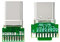 xiwai 2pcs/lot USB-C OEM DIY USB 3.1 Type-C Male & Female Plug Socket Solder Type Connector with PCB