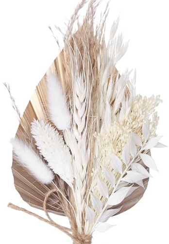 The Baked Studio - Dried Flowers For Cakes Decoration And Crafts With A Moche Latte & Gold Ombre Palm Spear (Mocha Latte)
