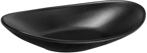 Yuiturt Schwarze Schmucktablett Schlüsselschale, Oval Schlüsselschale Schmucktablett Schiffsförmige Bowl Ringschale Snack Schalen Deko Tablett für den Eingangsbereich(21.1x11x4.3cm)
