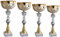 Hole Gadget | Set 4 Premiazioni Personalizzate Coppa Trofeo con Targhetta Inclusa Trofei e Coppe Varie Misure per Sporto, Calcio, Basket, Volley, Eventi Sportivi, Fantacalcio 12.039 (Oro)