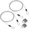 M METERXITY 2-Set Security Cable Lock with 3 Digit Combination Lock, 6.56FT PVC Coated Steel Luggage Lock Wire Rope for Luggage Suitcase/Outdoor Travel/Bike, Double Loop Cable [Black+Silver]