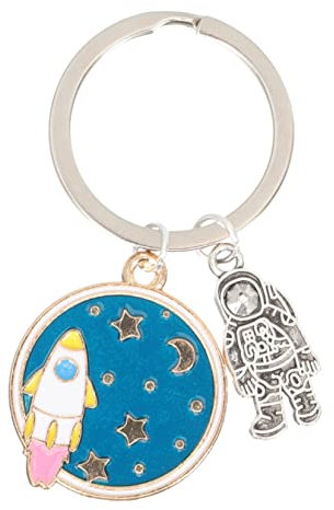 BESPORTBLE Schlüsselanhänger Aus Legierung Mit Astronauten-planeten-design Dekorativer Diy-anhänger Für Heimwerkerprojekte Und Inneneinrichtung Einfach Zu Verwenden