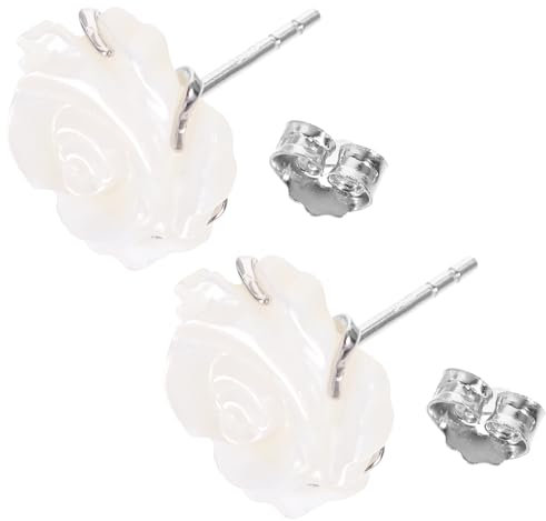 Healvian Orecchini Bottone Di Rosa Orecchini Bottone in Di Rosa Adatti Per Quotidiano e Feste