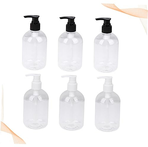 Lot de 6 bouteilles de gel douche rechargeables pratiques pour shampooing, lotion et autres - Couleurs aléatoires