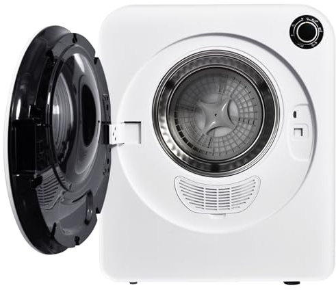 Sèche-linge compact 3kg capacité tambour inox,ventilation murale ou au sol, filtre triple système anti-peluches,minuterie 20-180min,5 programmes séchage silencieux,design moderne fenêtre transparente