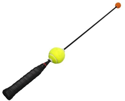 perfk Tennis-Aufschlag-Trainingsgerät, Tennis-Lehrgerät für, tragbare Aufwärmstöcke, Schwung-Trainingshilfe, Übungsausrüstung
