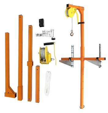 Manual Pulley Winch - Heavy-Duty Tool for Lifting and Securing Outdoor Air Conditioning Units, 150kg Capacity, 25m Reach