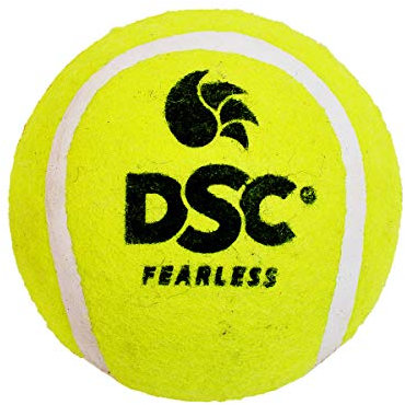 DSC Swing Bolt Tennis Cricket Ball (Green)| Leather | Suitable for Practice Game | Training | Hard Court | Grass