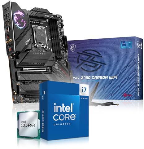 Aufrüst Kit Intel Core i7 14700K, MSI MPG Z790 Carbon WiFi, be Quiet! Dark Rock 4 Kühler, 32GB DDR5 RAM, komplett fertig montiert und getestet