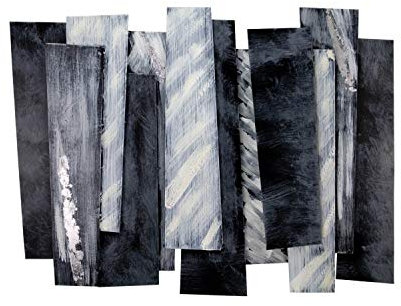 KunstLoft Wanddeko Metall | 100% HANDGEFERTIGT | 80x60x5cm | Wandbild Metall 'Kühle Eleganz' | Abstrakte Skulpturen | Schwarz Weiß | Wandskulptur | Metalldeko Wand Wohnzimmer