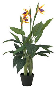 EUROPALMS Strelizie, Kunstpflanze, 90cm | Paradiesvogelblume aus hochwertigem PEVA