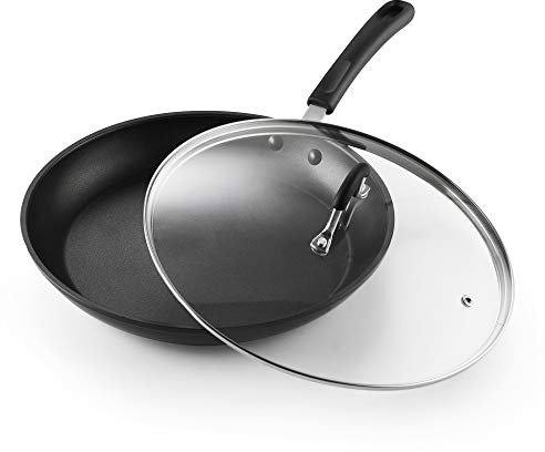 Cook N Home., aluminio, Negro, 12 inches