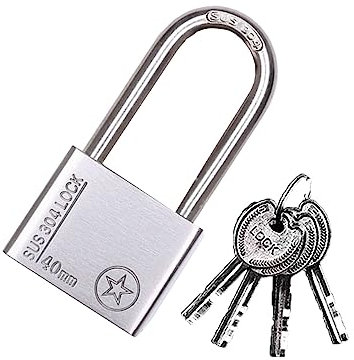 Cadenas de sécurité en acier inoxydable de 40 mm, étanche, antirouille, résistant à la corrosion, serrure de sécurité anti-coupure, salle de sport, casier, porte, clôture, cadenas en laiton