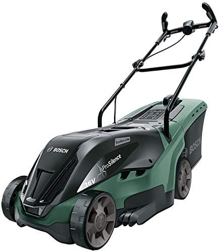 Bosch Akku Rasenmäher UniversalRotak 36-550 (36 Volt, Ohne Akku, Schnittbreite: 36 cm, Rasenflächen bis 550 m², im Karton)