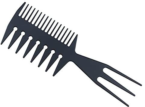 Slicked-back Combs 3 in 1 Fish Tail Bone Shape Hair Extensions Detangling Styling Coloring Comb for Salon Barbers Mohawk Undercut Bowl Cut Quiff