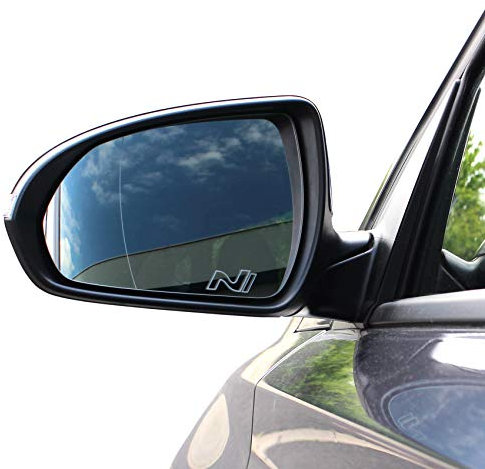 2er Set Spiegelaufkleber Milchglas Außenspiegel Auto KFZ Mirror Sticker Vinyl Rückspiegel (K083 N Outline)