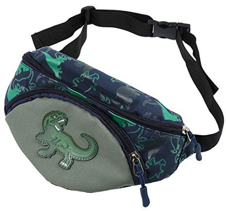VALICLUD Kinder Bambus Jungen Mädchen Bauchtasche Cartoon Dinosaurier Handtasche Taille Schultertasche Brusttasche Gürtel für Reise Camping, grün (Grün) - RX2UK8M4717CXLL203KLN8E