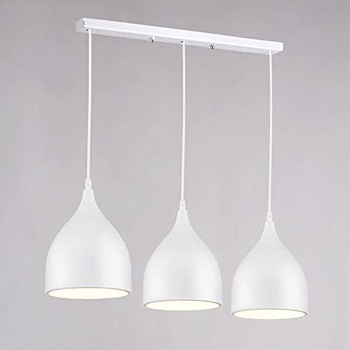 Mengjay Trade Lampadario Moderno LED, creativo Plafoniera,Semplice moderno Lampada a Sospensione da Soffitto Metallo Luce A Soffitto Montaggio Modello Vintage Industriale Attacco E27 (Bianco)