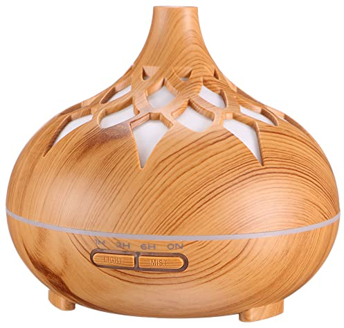 SIXTOL Difusor de aromas con LED | Palma Color Madera Clara 500 ml