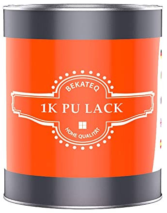 1K PU Holzlack für innen & außen I 1 L Parkettlack Himmelblau glänzend I Holzfarbe ideal für Treppen, Möbel & Boote I Holzschutzfarbe Wetterbeständig, UV-fest, wasserfest - BEKATEQ LS-150