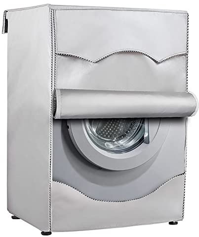 Funda impermeable para lavadora y secadora con carga frontal, antipolvo, antirayos UV, antilluvia 210D, tela Oxford gruesa (60 x 55 x 85 cm)