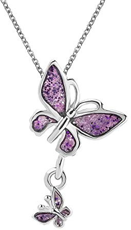 KunBead Jewelry Womens Girls Butterfly Necklace