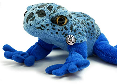 Frosch Kuscheltier Blauer Pfeilgiftfrosch Amphibien Plüschtier Titus - Kuscheltiere*biz