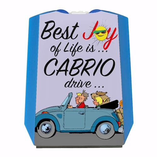 Best Joy of Life is Cabrio Drive Parkscheibe in lila mit 2 Einkaufswagenchips Eiskratzer Wasserabstreifer und Einkaufswagen-Chips Cabriofahrer parken Autofahrer Parkplatz Auto