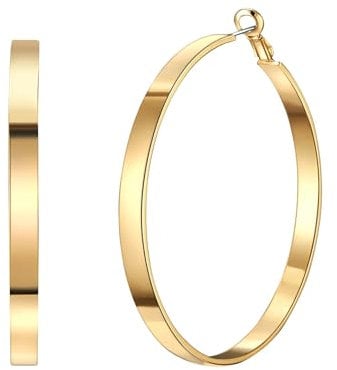 Lulu Jane Damen Creolen Metall-Legierung gelbgold Modeschmuckohrcreolen