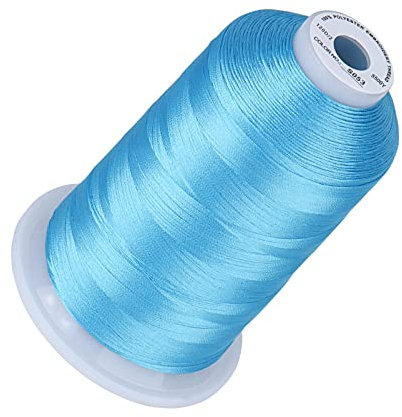 Simthread Stickgarn, türkis, S053, 40 W, 100 % Polyester, für Brother, Babylock, Janome, Singer, Pfaff, Husqvarna, Bernina Machine