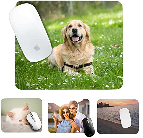 Personalised Mouse Mat - Custom Thick Rubber Computer Mouse Pad With Your Photo And Text For Home Office 180 x 220 MM