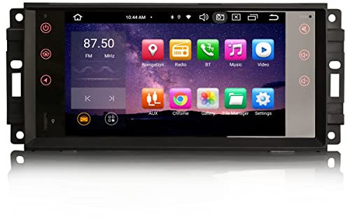 Erisin Android 12 8-Kern Autoradio Mit GPS Navi für Jeep Compass Patriot Chrysler 300C Dodge Avenger Journey 7 IPS Touchscreen Unterstützt DAB+ CarPlay Android Auto DSP WiFi Bluetooth OBD 4GB+64GB