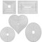5 Stück Stanzschablone Geometrisch Set Stanzformen Quadratisch Rechteckig Kreis Rund Oval Herz Rahmen Schneiden Prägeschablonen Prägung Schablone Stanzschablonen für Scrapbooking Album Karten Basteln